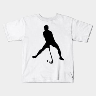 floorball player Kids T-Shirt